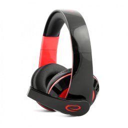 Esperanza sztere fejhallgat mikrofonnal piros