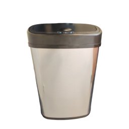 Szenzoros, automata szemetes 50 literes, inox, fekete tetvel, SD-007-B