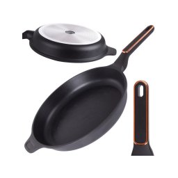 Nagy mret tapadsmentes indukcis gz grill serpeny 32cm XXL