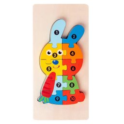 3D-s Montessori fa puzzle jtk