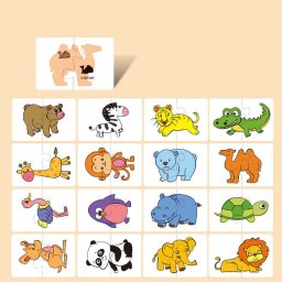 16 darabos Montessori Puzzle Krtya jtk