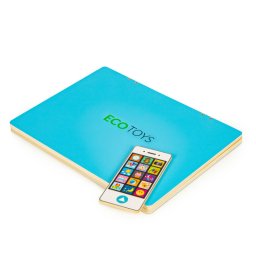 Fa mgneses oktat fekete tbla laptop telefonnal s betkkel ECOTOYS