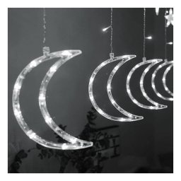 Holdfny, csillagok, karcsonyi fnyek, fggny, 96LED fnyfzr
