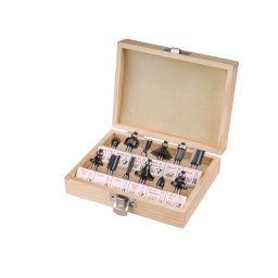 EXTOL CRAFT felsmar klt. 12db, kisebb szett (fadobozban) ; 8mm-es befogssal