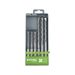 EXTOL CRAFT betonfr klt. SDS PLUS, 6db; 110mm 5,6,8, 160mm 8,10,12, manyag tartban