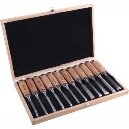 EXTOL PREMIUM fafarag kszlet ; 12db, fanyel, dobozban, Cr.V., HRC 58-60