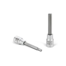 FORTUM bitdugfej, imbusz, 1/2', hossz, 61CrV5/S2, mattkrm; 10mm (HX10), 100mm