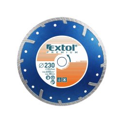 EXTOL PREMIUM gymntvg TURBO Plus; 230mm, szraz s vizes vgshoz, vgsi mlysg: 4,0 cm