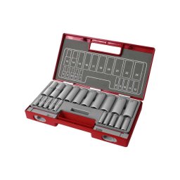 FORTUM hossztott dugfej klt. 1/2', 1/4', 20db; 61CrV5 FORTUM