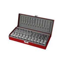 FORTUM bitdugfej klt. imbusz, 1/2', 1/4', 18db, 61CrV5; FORTUM