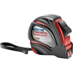 FORTUM mrszalag, 1 stoppos, ABS manyag hz, gumrozott; 7,5m25mm nylon bevonat szalag, mgneses vg FORTUM