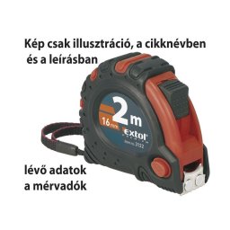 EXTOL PREMIUM mrszalag, gumrozott, mgneses 3 stoppos; 5m19mm