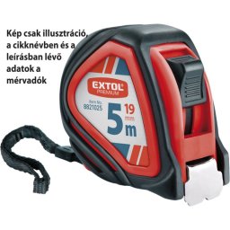 EXTOL PREMIUM mrszalag, gumrozott, 1 stoppos, 5m19mm