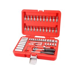 EXTOL PREMIUM dugkulcs klt. CV., 45fog; 1/4', 57db, dugfejek: 4-14mm, bitdugfej (-, +, imbusz, torx)