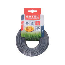 EXTOL PREMIUM damil szeglynyr gphez 2,0 mm, kr keresztmetszet, fekete kzp/dual power, 15m