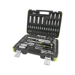 EXTOL CRAFT dugkulcs klt., CV., racsnis 45fog ; 1/4' 1/2', 94db, 4-32mm, 32db bit (lapos, kereszt,imbusz,torx), gyertyakulcs16&