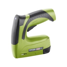 EXTOL CRAFT akkus tzgp, Li-ion; 4V, 1300 mAh, kapcsok: 6-14mm (11,30,7mm), szegek:6-14mm (1,21,0-2,0), max. 30 lvs/perc