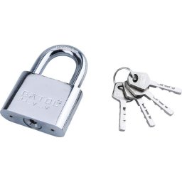 EXTOL PREMIUM lakat, vas, nikkel, 4db kulcs; 60mm, edzett acl kengyel, szrtmr: 11mm