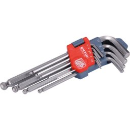 EXTOL PREMIUM imbuszkulcs klt., CV. gmbfej ; 9db, 1,5-10mm, bliszteren