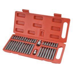EXTOL PREMIUM BIT klt. 40 db HEX-TORX-XZN, 10mm, adapter 3/8' s 1/2', CrV, manyag dobozban