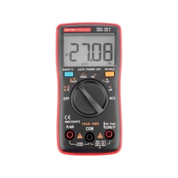 EXTOL PREMIUM digitlis multimter; Amper/Volt/Ohm mr, True RMS, hangjelz funkcival, CE, 2 db 1,5V AA elem