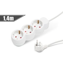 Delight 3-as eloszt - 250 V o 10 / 16 A - 1,4 m