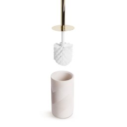 Bewello WC-kefe + tart - matt bzs / arany