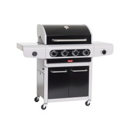 Barbecook BC-GAS-2024 Siesta 412 Black Edition gzgrill, trolval, oldalgvel, 132x56x120cm