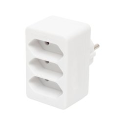 Home NV 23/WH hlzati eloszt, 3 EURO aljzat gyermekvdelemmel elltva, max. 3 x 500 W, fehr