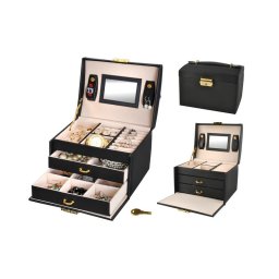 Fekete kszerdoboz - elegns trol a legdrgbb kszereidnek, ajndk tlet nknek, szletsnapra, karcsonyra.