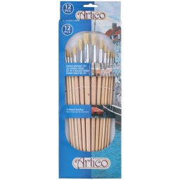 Artico Festő Ecset Készlet, Kör Forma – 12 db