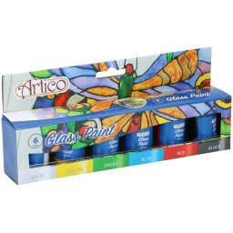 Artico Üvegfesték Készlet – 6 Szín x 20 ml