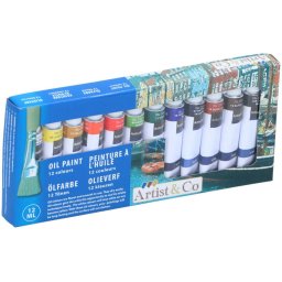 ARTIST&CO Olajfesték Készlet – 12 Szín x 12 ml