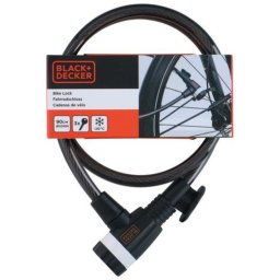 BLACK+DECKER Kerékpár kábelzár Ø1x90cm, 250g, 3 kulcs (BXCHBL70001)