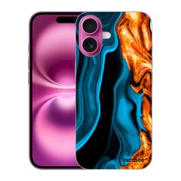 Fekete szilikon tok az alábbi mobiltelefonokra Apple iPhone 16 - Gold blue