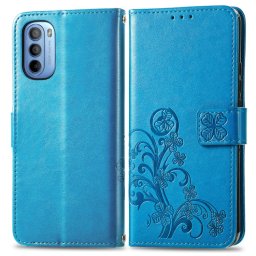ART Pénztárcahuzat Motorola Moto G31 / G41 FLOWERS kék