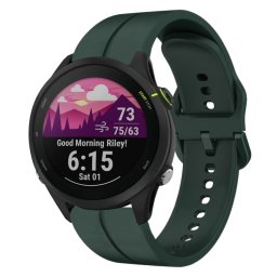 SILICONE Cserélhető szíj Garmin Forerunner 255 Musichoz sötétzöld