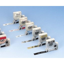 Feliratozógép szalag, tartós poliészter 12 mm x 5,5 m, D1, fehér-fekete PN: S0718060