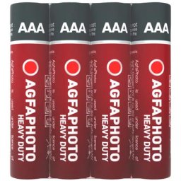 AGFAPHOTO Elem, AAA, 4 db, féltartós (szén-cink), zsugor, AGFAPHOTO "Heavy Duty"