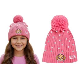 Skye téli kötött sapka pom pom gyöngyös