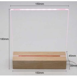 Fa Led Talp Rgb 15cm-es Usb Üres Akril Lappal (4081)