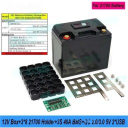 Diy 12v-os Akkumulátor Készítő Szett 21700 Rack+bms+egyéb (5762)
