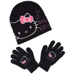 Hello Kitty téli kötött sapka kesztyű