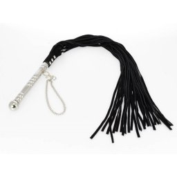 Bőr ostor fém nyéllel-78cm.