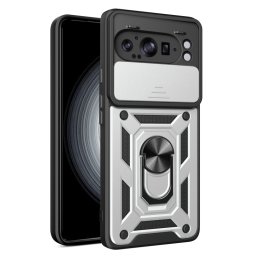 RING KAMERA Borító tartóval Google Pixel 9 Pro XL ezüsthöz