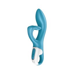 Satisfyer Embrace Me - akkus, csiklókaros vibrátor (türkiz)