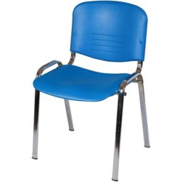 ISO Colorplast váró szék, krómozott vázzal.