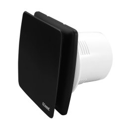 Commel elszívó ventilátor 100 mm, záró lamellával, golyóscsapágyas fekete 12 W, 95 m?/h , 34 dB