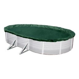 Ovális medence takarófólia 7,3m x 3,7m zöld SUPREME MF-0356