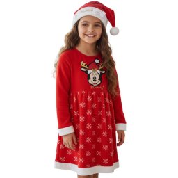 Plüss Ruha Disney Minnie egér mikulás sapkával
